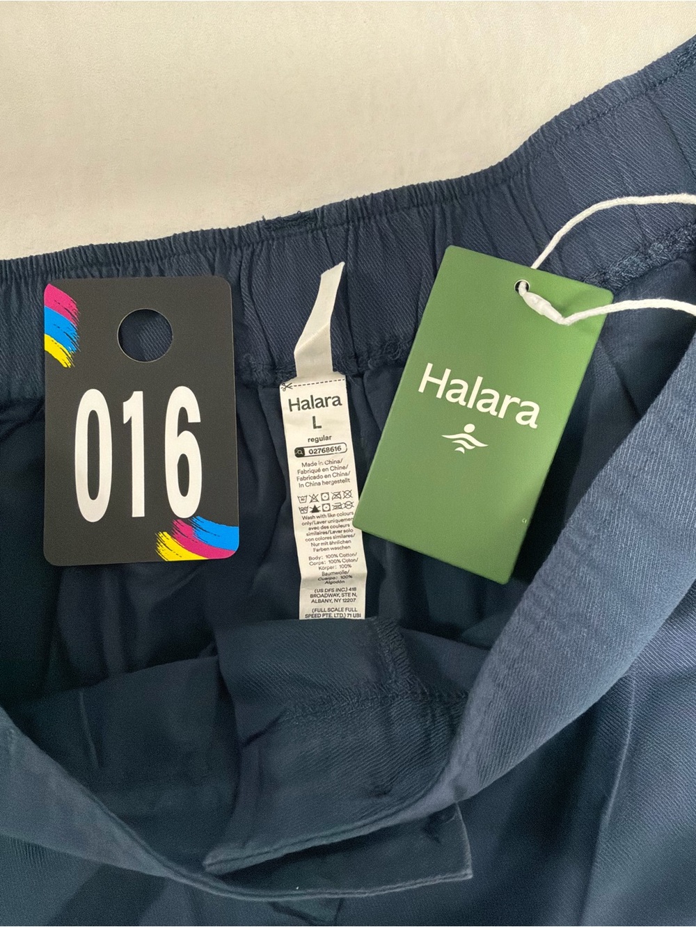 HALARA Women's Navy Blue Capris with Elastic Cuffs - Picture 2 of 13